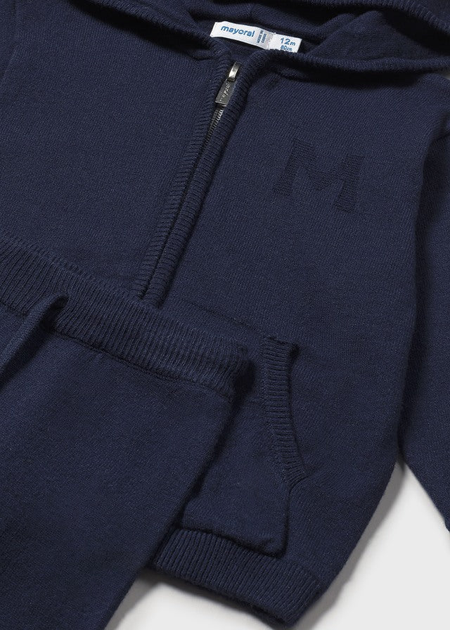Mayoral boys Navy hoodie tracksuit set 