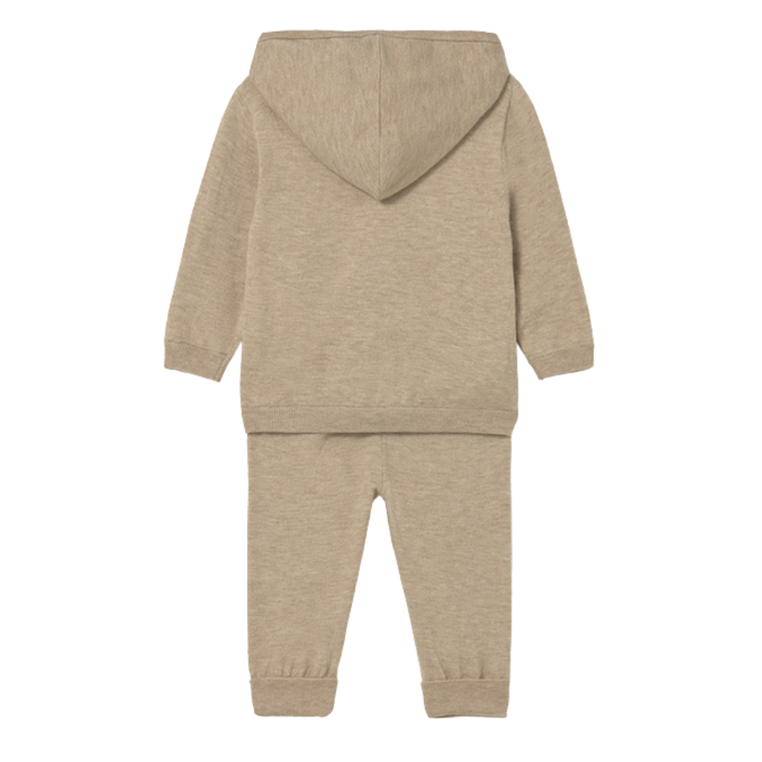 Mayoral boys beige hoodie tracksuit set 