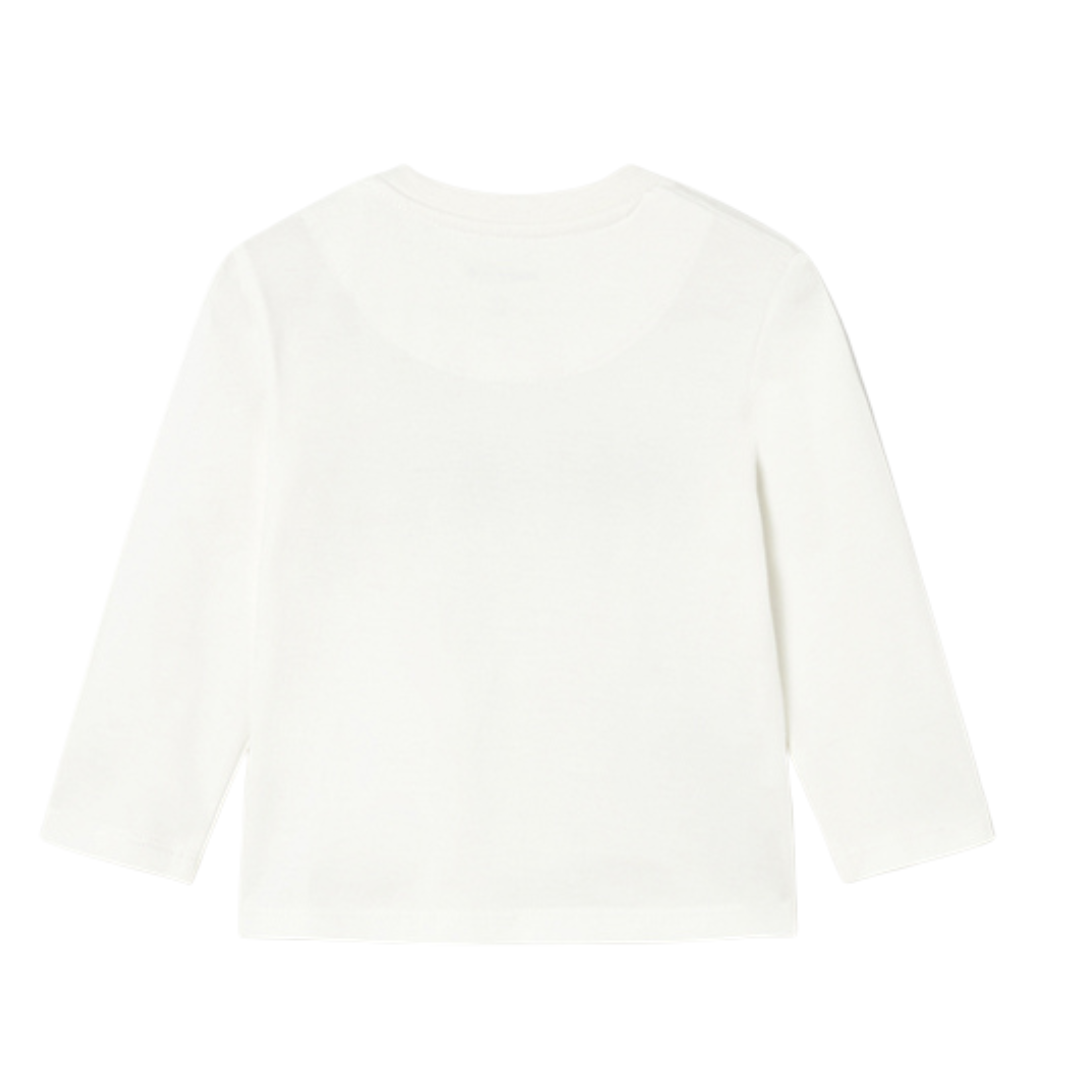 Mayoral boys cream long sleeved t shirt 