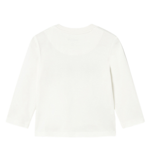 Mayoral boys cream long sleeved t shirt 