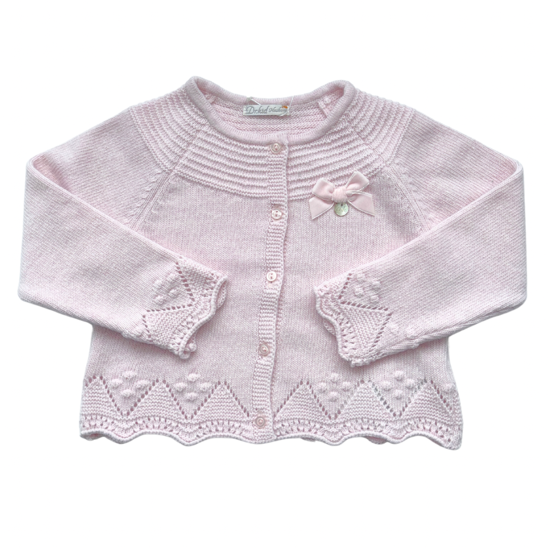 Dr Kid baby girls pink wool cardigan - Adora Childrenswear