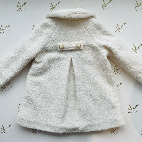Girls Winter coat, cream teddy coat by Fofettes