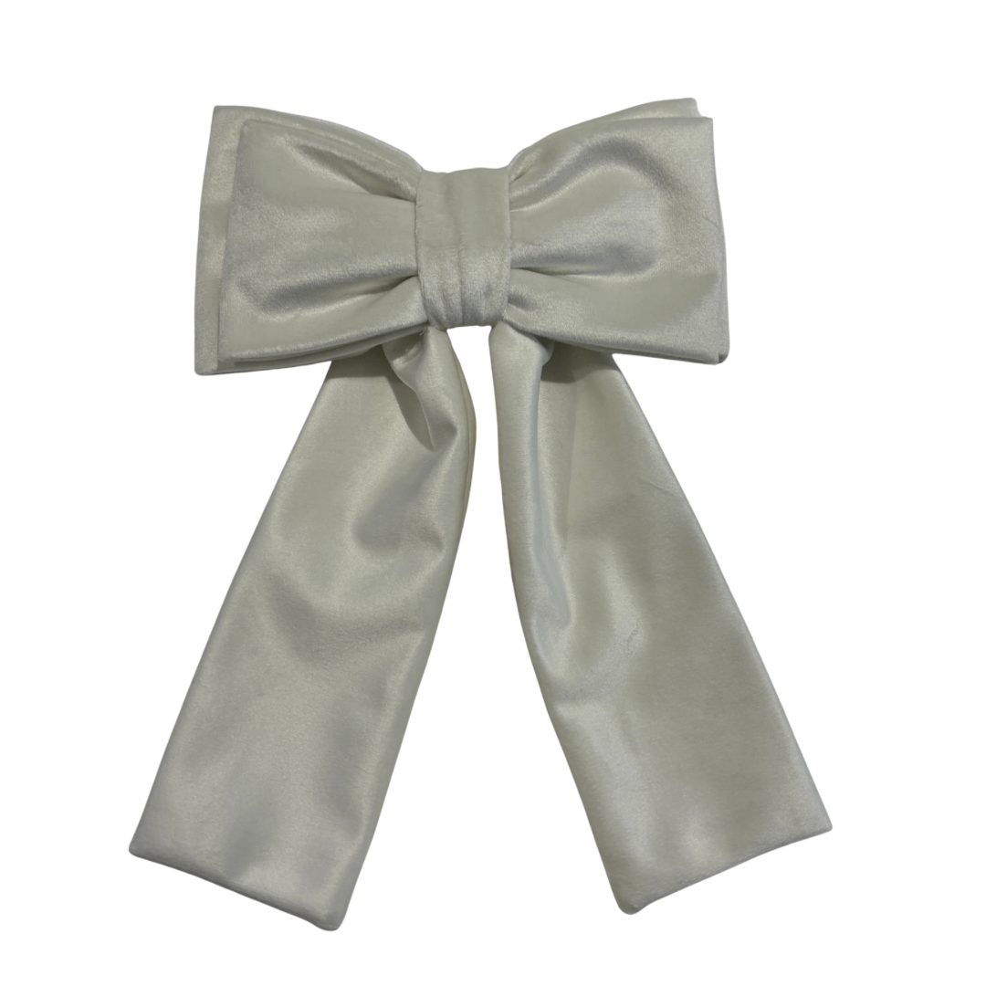 Large cream velvet hair bow - Adora Childrenswear