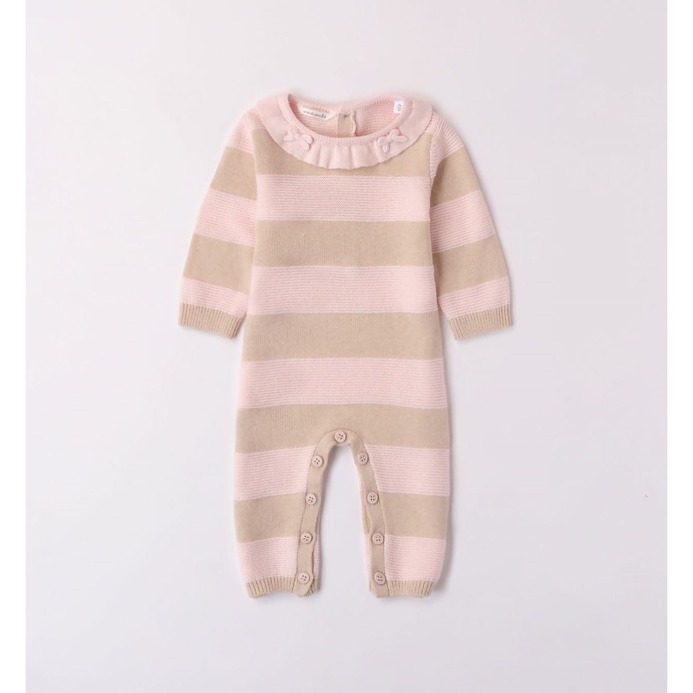 Pale Pink and Beige Romper 3291 - Lala Kids 