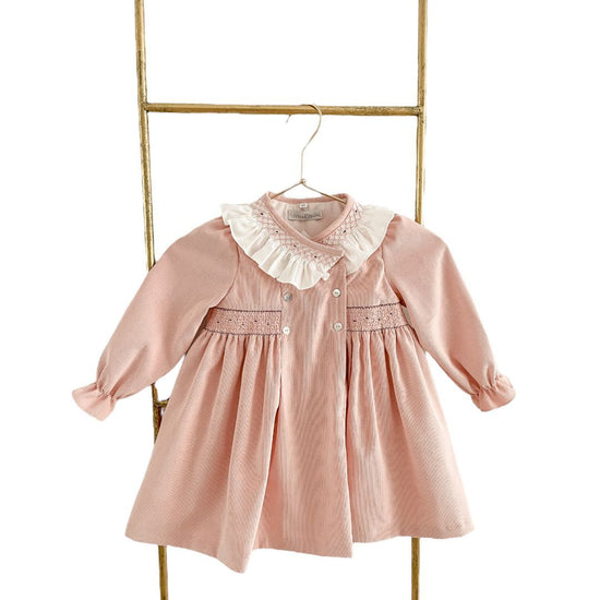Vintage Pink Smocked Dress 3234 - Lala Kids 