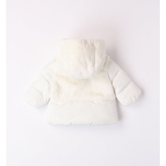 White Padded Faux Fur Coat 3289 - Lala Kids 