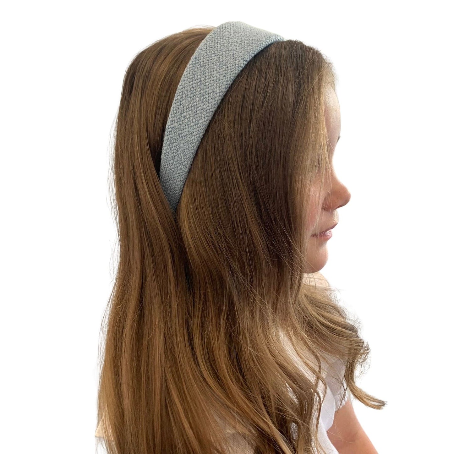 Light Blue Textured Wide Headband 369 - Lala Kids 