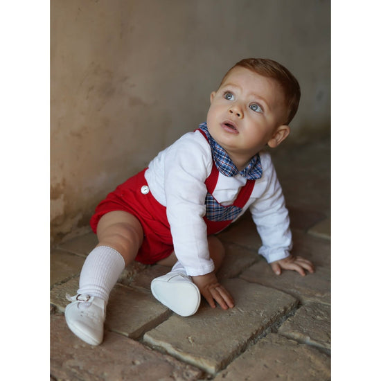 Load image into Gallery viewer, Red Dungarees And Shirt 3216 - Lala Kids 
