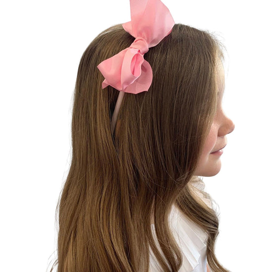 Light Pink Bow Headband 352 - Lala Kids 