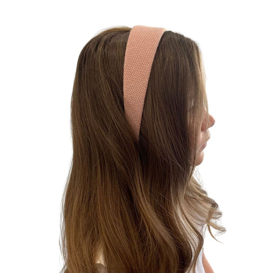 Light Pink Textured Wide Headband 367 - Lala Kids 