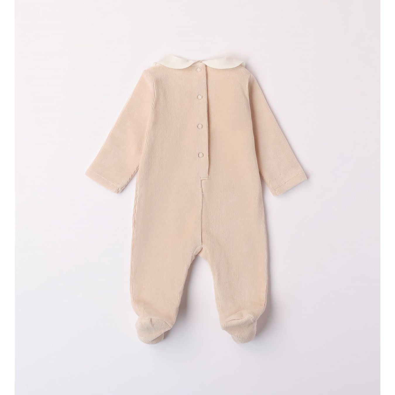 Load image into Gallery viewer, Beige Velour Babygrow 3274 - Lala Kids 
