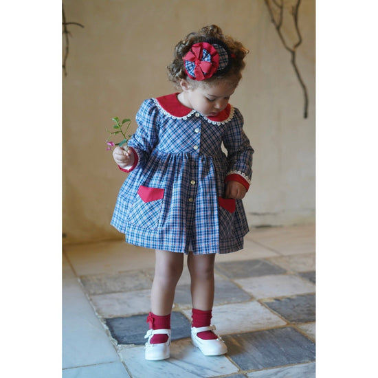 Checked Dress With Pockets 3218 - Lala Kids 