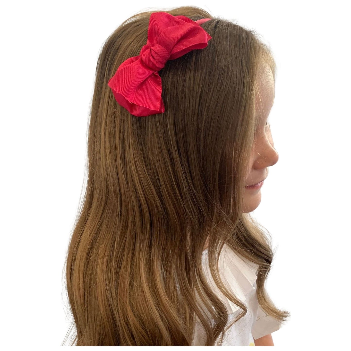 Load image into Gallery viewer, Fuchsia Pink Bow Headband 353 - Lala Kids 

