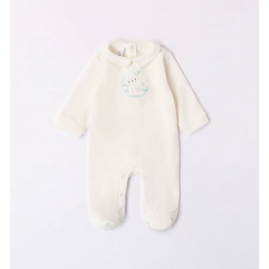 Cream Velour All In One 3272 - Lala Kids 