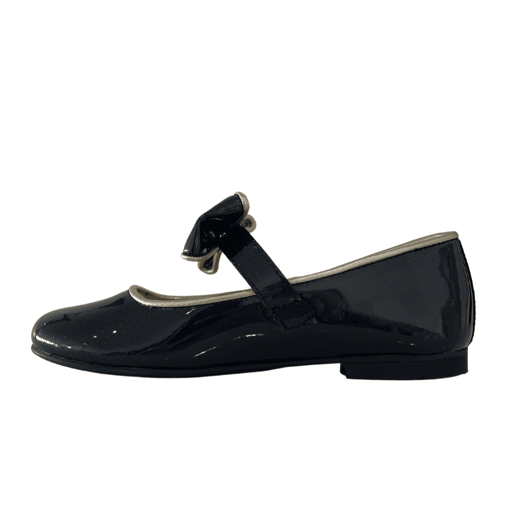 Load image into Gallery viewer, 210 Metallic Black Mary Janes - Lala Kids 
