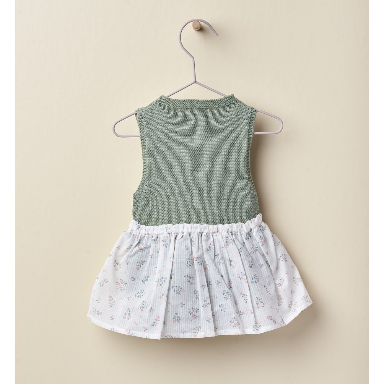 Load image into Gallery viewer, Sage Green Romper Dress 131 - Lala Kids 
