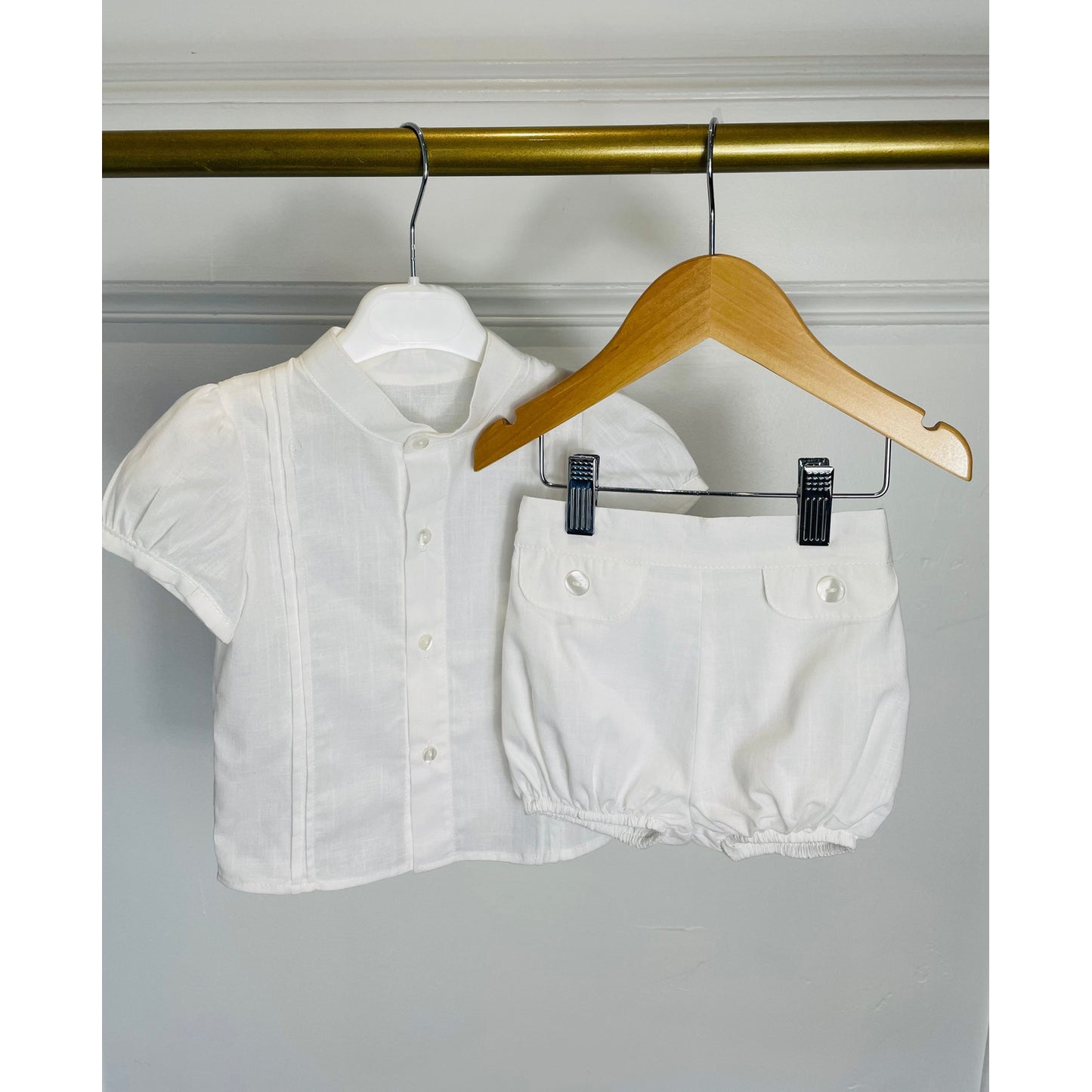 White Shirt And Shorts 209 - Lala Kids 