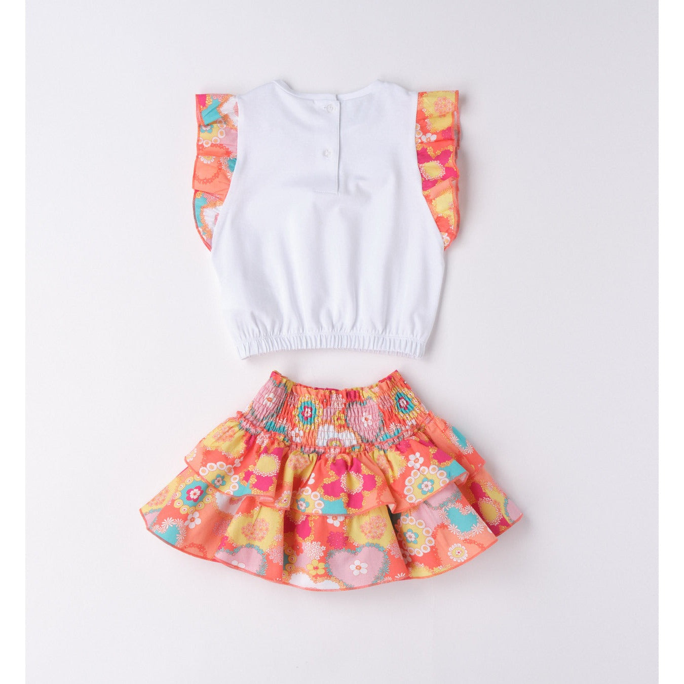 Multi Coloured Skirt And Blouse 184 - Lala Kids 