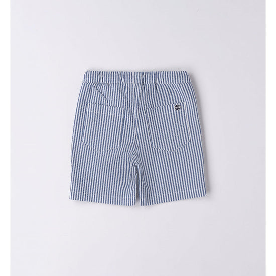 Load image into Gallery viewer, White and Navy Striped Shorts 104 - Lala Kids 
