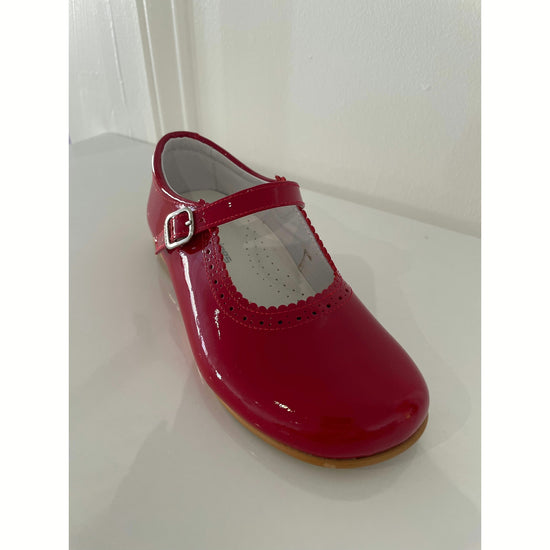 211 Red Patent Mary Janes - Lala Kids 