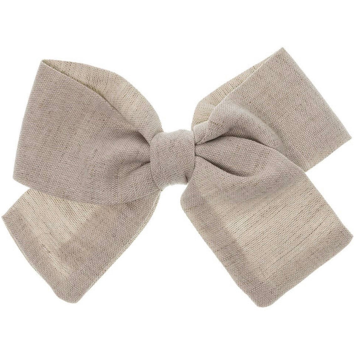 Load image into Gallery viewer, Light Beige Linen Hair Bow - Lala Kids 
