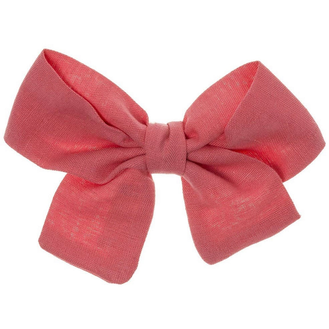 Load image into Gallery viewer, Coral Linen Hair Bow - Lala Kids 
