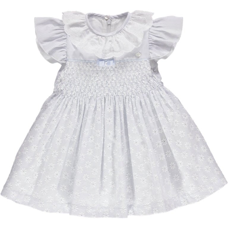Load image into Gallery viewer, Blue Smocked Dress 171 - Lala Kids 
