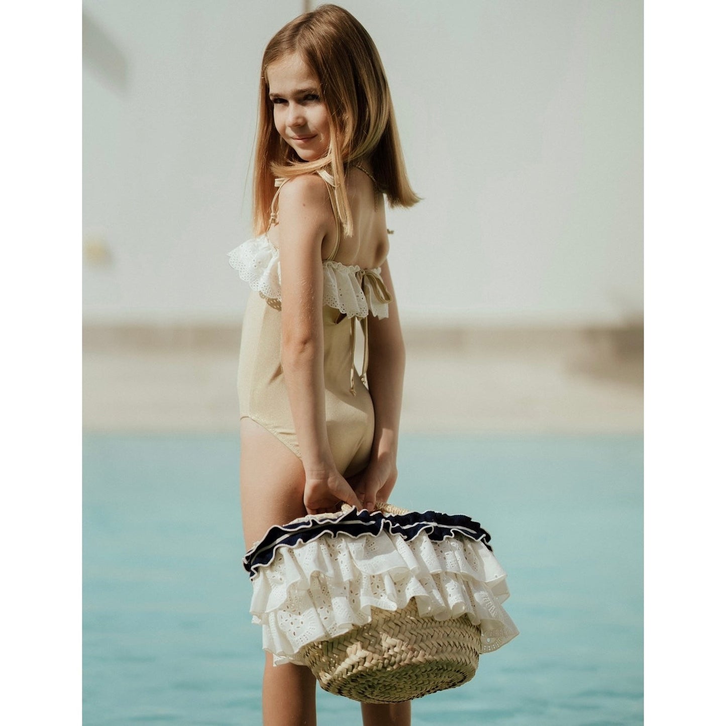 Load image into Gallery viewer, Gold Swim Costume 217 - Lala Kids 
