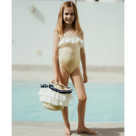 Load image into Gallery viewer, Gold Swim Costume 217 - Lala Kids 
