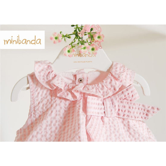Load image into Gallery viewer, Pink Gingham Romper 107 - Lala Kids 
