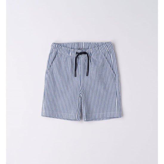 Load image into Gallery viewer, Navy and White Striped Shorts 102 - Lala Kids 
