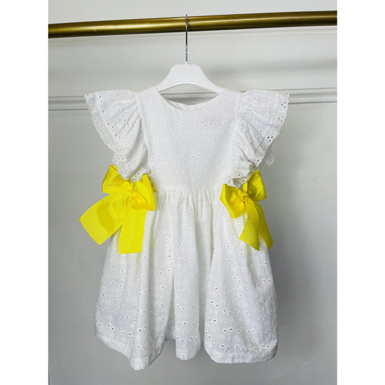 White Broderie Anglaise Dress 231 - Lala Kids 
