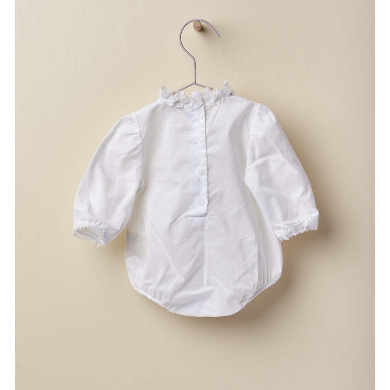 Load image into Gallery viewer, White Frill Blouse Romper 133 - Lala Kids 
